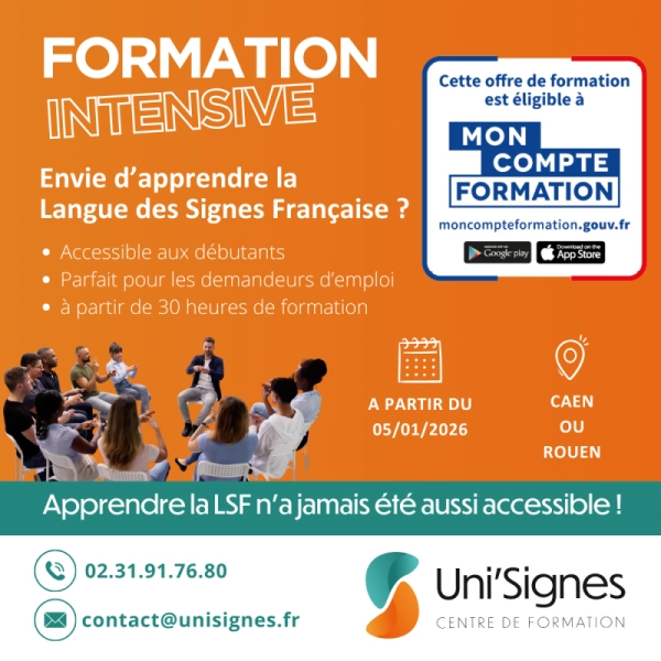 Session de formation de Langue des Signes Française sur Caen et Rouen
