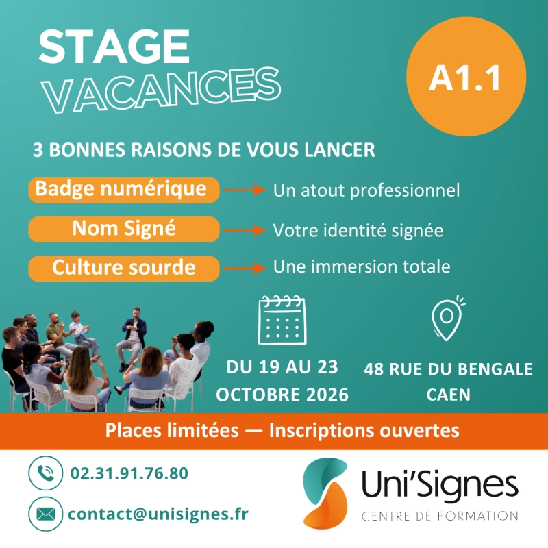 Stage de Langue des Signes Française pendant les vacances scolaires